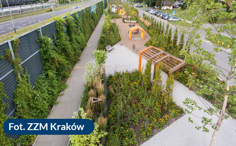 Strefa rekreacji i zieleni – park kieszonkowy w Krakowie